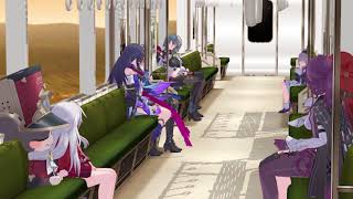 MMD Honkai Star Rail Bronya x Seele Train Scene [upl. by Killion]