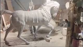 Horse Fiberglass Statue Horse Fiber statue statue fiberglass murti horse [upl. by Enel]