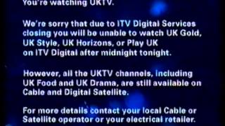 UK Horizons ITV Digital closedown announcement and ident [upl. by Oht893]