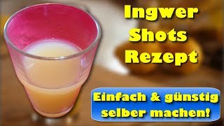 Ingwer Shots Rezept  Ingwer Shots einfach und günstig selbst herstellen [upl. by Neeliak]