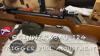 Feinwerkbau 124 factory trigger adjustment How light will it go [upl. by Ahsitahs]