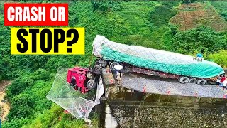 Out of Control Trucks Using Runaway Ramps  Shocking Scenes Caught DONT MISS [upl. by Amik61]