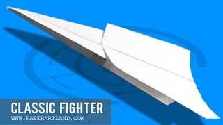 EASY PAPER PLANE  How to make a paper airplane that FLIES 100 Feet  Classic Fighter [upl. by Adelpho463]