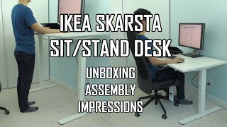 IKEA SKARSTA BEKANT alternative SitStand Desk Unboxing Assembly amp Impressions [upl. by Ally]