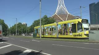 Contiki Tours tram D1 3526 St Kilda Rd [upl. by Milde760]