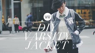 How to Make a Varsity Jacket Letterman Jacket  WITHWENDY [upl. by Good262]