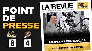 Point de presse La Revue  Victoire au match 3 face aux Braves de Valleyfield [upl. by Shum]