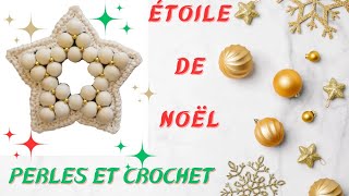 Etoile de Noël en perles et crochet [upl. by Amari579]