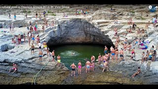 Giola natural pool in Thassos Greece 2019 4K View Drone [upl. by Odanref]