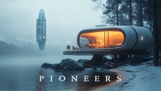 Pioneers Relaxing SciFi Ambient Music 🎧❄️ for Snowy Winter Days Calming White Noise [upl. by Uhsoj]