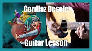 Gorillaz  Desole Guitar Lesson [upl. by Moclam]