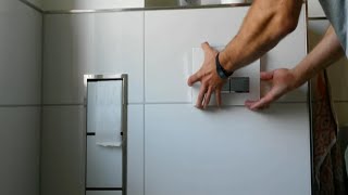 Spülung von Geberit selbst reparieren  Toiletten Spülkasten Unterputz öffnen WC Unterputzspülkasten [upl. by Latona]