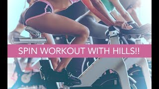 15 Minute Indoor Cycling Class SPIN WORKOUT WITH HILLS [upl. by Rene883]