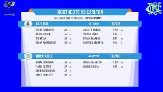 Victorian Premier Cricket  Under 16 WJ Dowling Shield Male  Round 3  Northcote v Carlton [upl. by Kirchner130]