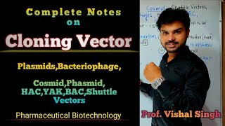 Vector l Vectors Cloning Vector Complete Notes Plasmids Bacteriophage Pceutical Biotechnology [upl. by Ragg]