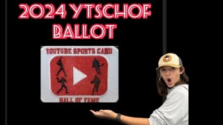 2024 YouTube Sports Card Hall Of Fame BallotLegendsNeverDieCollection [upl. by Eeimaj]