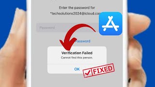 FIX✅ Verification Failed Cannot Find This Person Apple ID [upl. by Forta219]