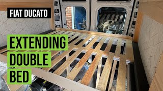 EXTENDING Campervan Bed  Fiat Ducato  UK SelfBuild Campervan Conversion [upl. by Hakeem261]