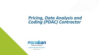 Pricing Data Analysis and Coding PDAC Contractor [upl. by Analise692]