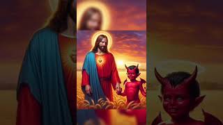 God vs Devil jesuschrist christianmotivation bible jesus shortsfeed [upl. by Omocaig]