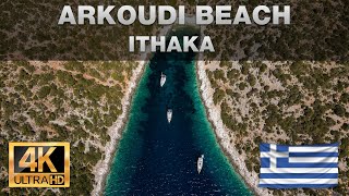 🇬🇷 Ithaka  Arkoudi Beach by drone 4K 60fps UHD [upl. by Yves]