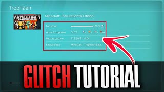 MINECRAFT PS4 Platin Trophäe in knapp einer STUNDE 🏆 Glitch Tutorial [upl. by Dag963]