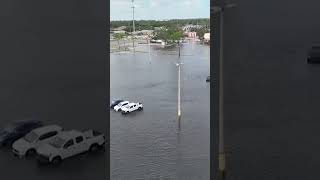 Hurricane Milton Storm Surge Brings Flooding to Tampa Florida [upl. by Haramat]