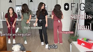 FIGS SCRUBS HAUL  different stylescolors amp petite scrub pants vs regular [upl. by Attevaj]