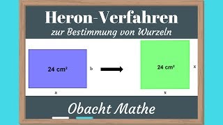 HERONVerfahren zur Bestimmung von Quadratwurzeln  schnellampeinfach erklärt  WURZELN  ObachtMathe [upl. by Turner]