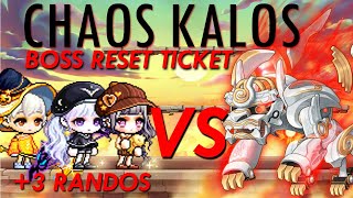 MapleStory Chaos Kalos Boss Reset Ticket Run Adele POV No Clear 2 [upl. by Norrv]