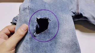 The best darn methods to fix a hole on jeans in a way that will amaze you [upl. by Omissam752]