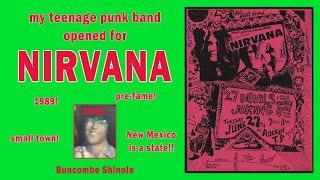 My Teenage Punk Band Opened for NIRVANA 35th ANNIVERSARY BuncombeShinola [upl. by Imoin]