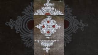 Traditional lines rangoli viralvideo indianartkolam beautifulnewflowerdesignkolam muggulu arts [upl. by Caesaria]