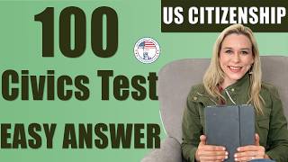 2024 100 Civics Questions and answers in RANDOM Order amp SIMPLEST ANSWERS [upl. by Leikeze]