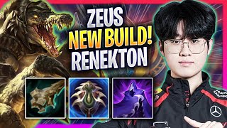 ZEUS TRIES NEW RENEKTON BUILD  T1 Zeus Plays Renekton TOP vs Jayce  Season 2024 [upl. by Cirle]