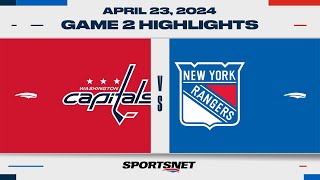 NHL Game 2 Highlights  Capitals vs Rangers  April 23 2024 [upl. by Shanan]