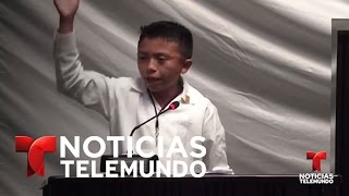 El apasionado discurso de un niño mexicano contra la corrupción  Noticias  Noticias Telemundo [upl. by Yesteb]