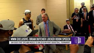 MWN EXCLUSIVE Brian Dutcher Locker Room Speech [upl. by Luba928]