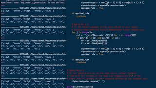 10 Playfair Cipher Encryption with Rules 2 3 and 4 in Python [upl. by Descombes]