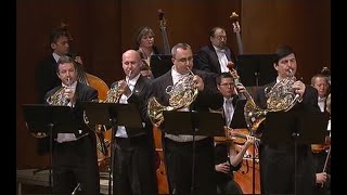 Budapest Festival Horn Quartet Schumann Konzertstück für 4 Hörner und Orchester LIVE [upl. by Nimoynib]