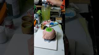 Candy apple making process clayart halloween claysculpting handmade polymerclaysculpture [upl. by Petes484]