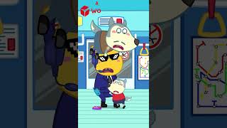 Wolfoo Dont be naughty on the bus  Good Manners for Kids  Wolfoo Family shorts [upl. by Balch]