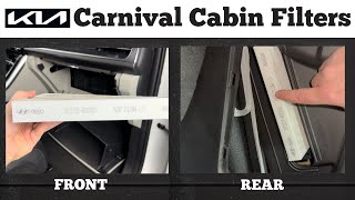 2022  2023 Kia Carnival Cabin Air filter Replacement  How To Change Replace AC Filters Location [upl. by Araeit575]