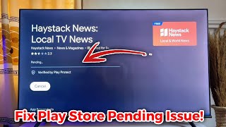 How to Fix Play Store Install Pending Problem on Smart TV [upl. by Maretz]