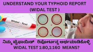 UNDERSTAND YOUR TYPHOID TESTWIDAL TEST  REPORTPOSITIVENEGETIVE TYPHOID REPORTTITRE 1801160 [upl. by Birecree]