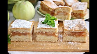 JABŁECZNIK NA PUSZYSTYM CIEŚCIE  Apple pie ciasto ciasta cakes [upl. by Sueaddaht158]