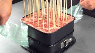 How To Make The Most Awesome BBQ Skewers in 2 Baking Pans [upl. by Llenoil223]