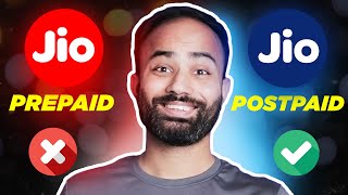 Jio Prepaid VS Jio Postpaid Plan Maybe Postpaid is Better for You Hindi [upl. by Anaujat482]