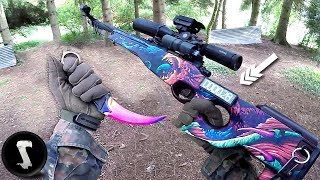 CSGO REAL LIFE AIRSOFT WAR AWP  Hyper Beast StatTrak™  Karambit  Fade [upl. by Nimajeb112]