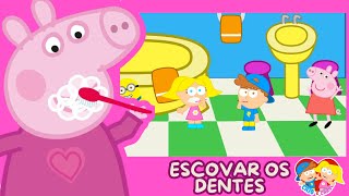 Vamos Escovar os Dentes  Peppa Pig  Música para Crianças  Desenho para Crianças [upl. by Anaugal]